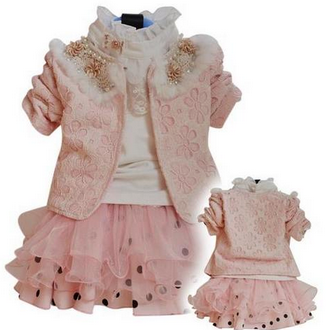 Conjunto Infantil Babado Rendado Cod852