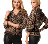 Blusa com Estampa Leopardo Cod815